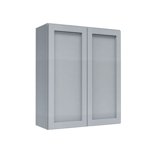 Gray Shaker Wall Cabinets 36" Tall - Double Door
