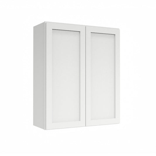 White Shaker Wall Cabinets 36" Tall - Double Door