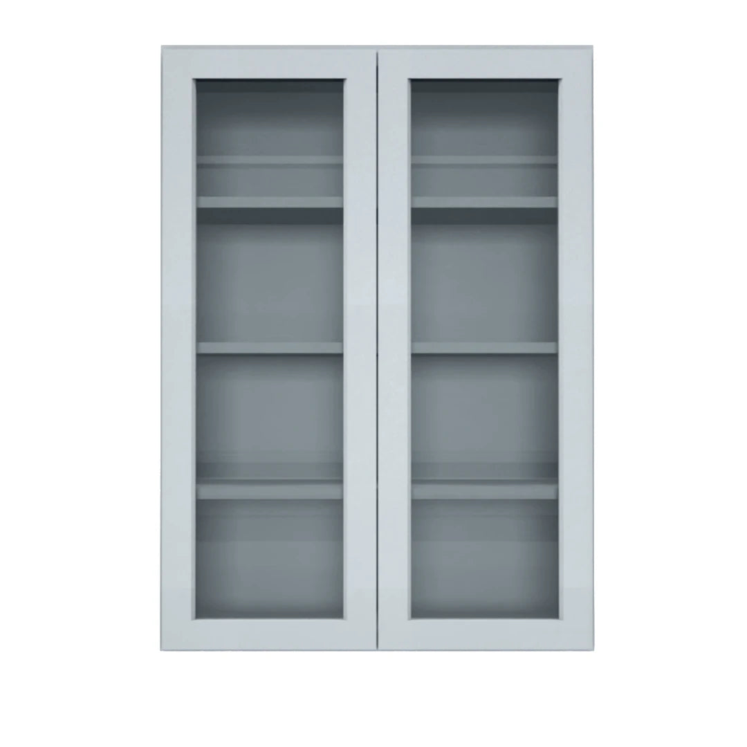 Clearance Gray Shaker Wall Cabinets With Glass - 42" Tall (Copy)