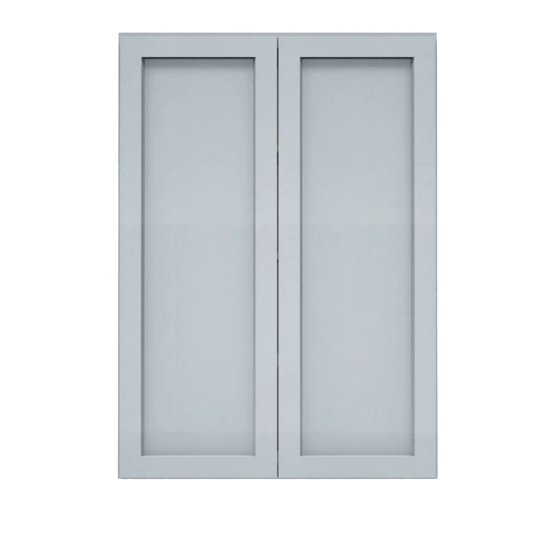 Clearance Gray Shaker Wall Cabinets 42" Tall - Double Door