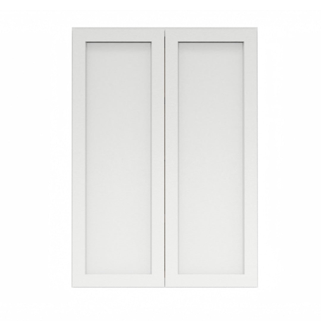 Clearance White Shaker Wall Cabinets 42" Tall - Double Door