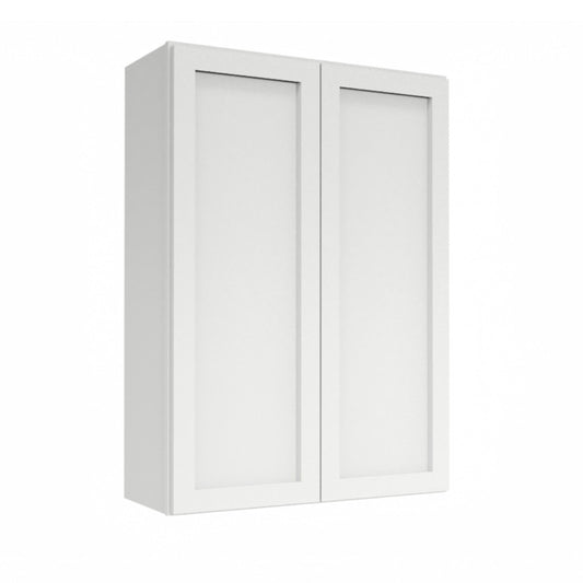White Shaker Wall Cabinets 42" Tall - Double Door
