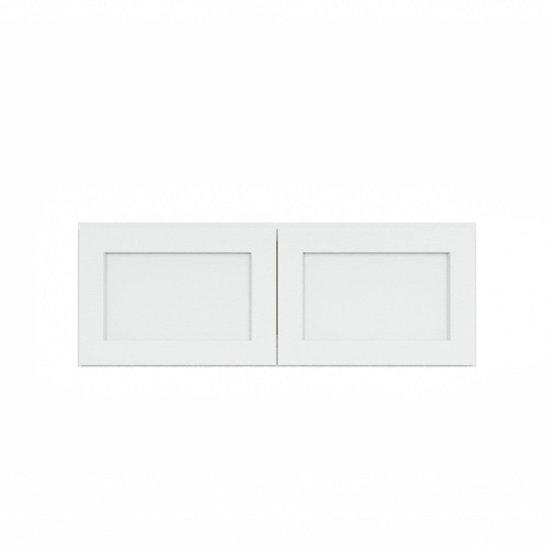 Clearance White Shaker Wall Refrigerator Cabinets - 24" Deep