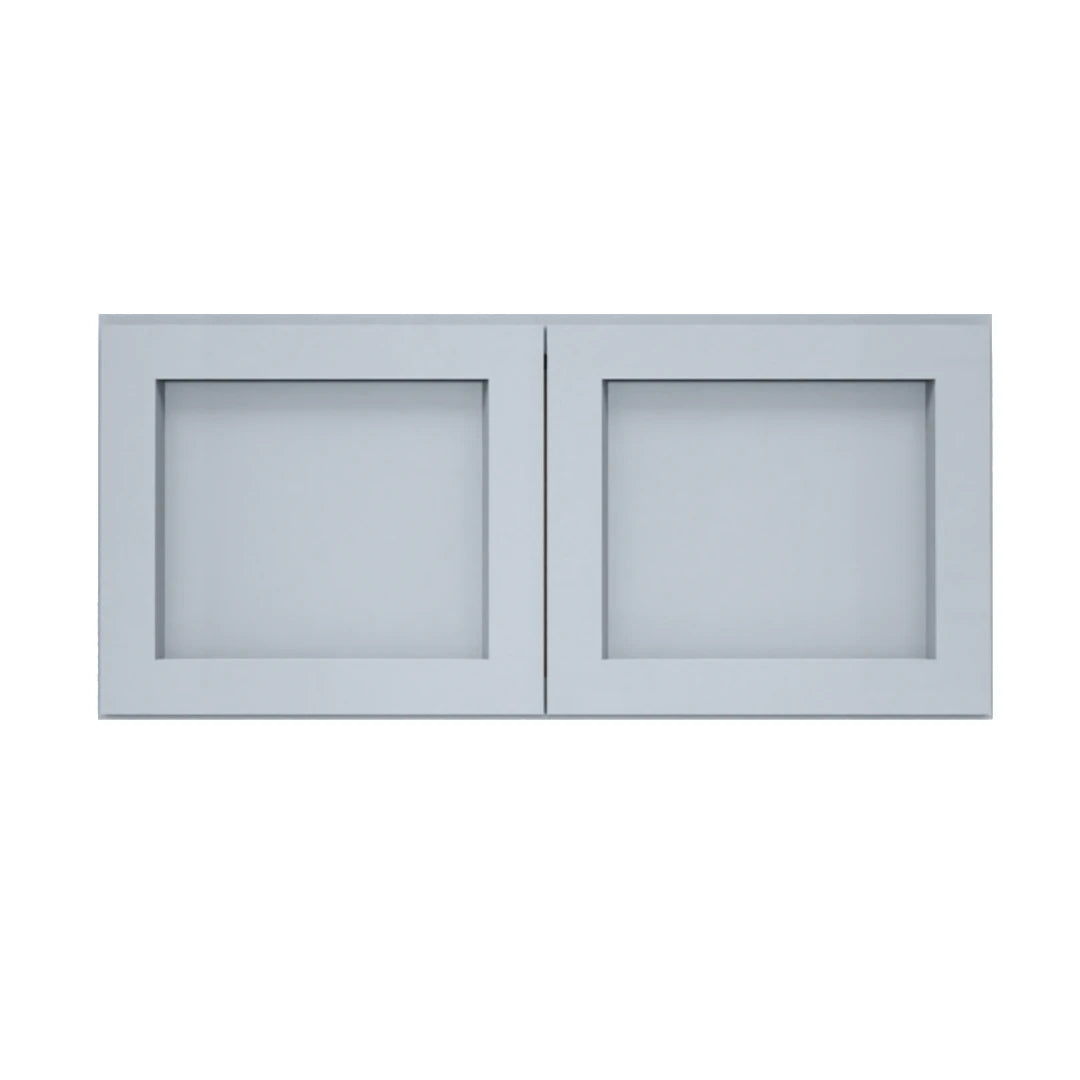Clearance Gray Shaker Wall Bridge Cabinets - 12" Deep
