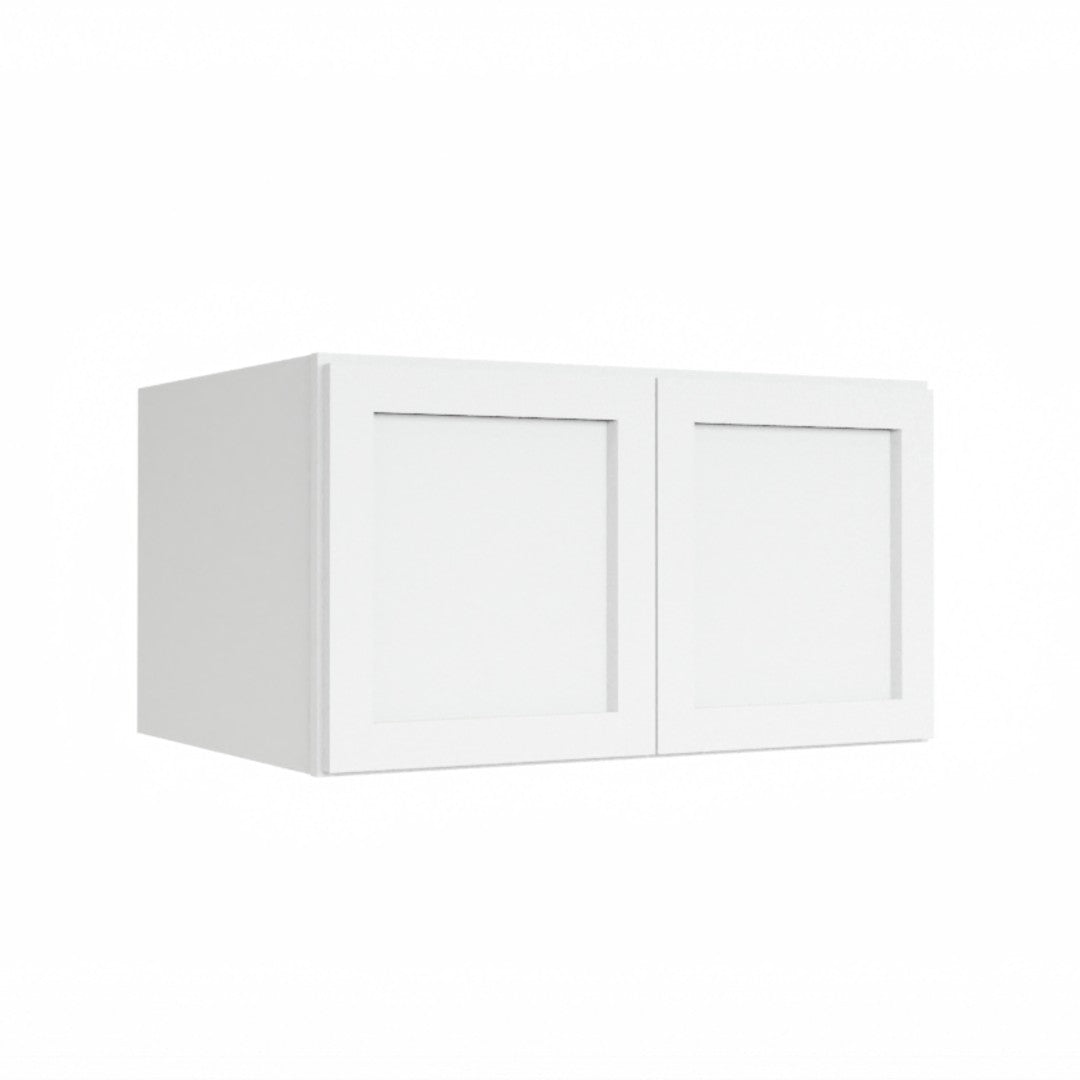 Clearance White Shaker Wall Refrigerator Cabinets - 24" Deep