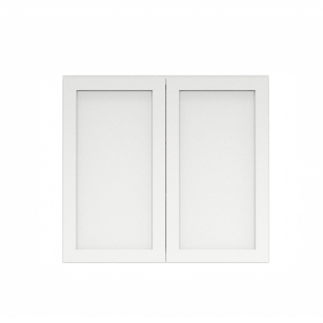 Clearance White Shaker Wall Cabinets 30" Tall - Double Door