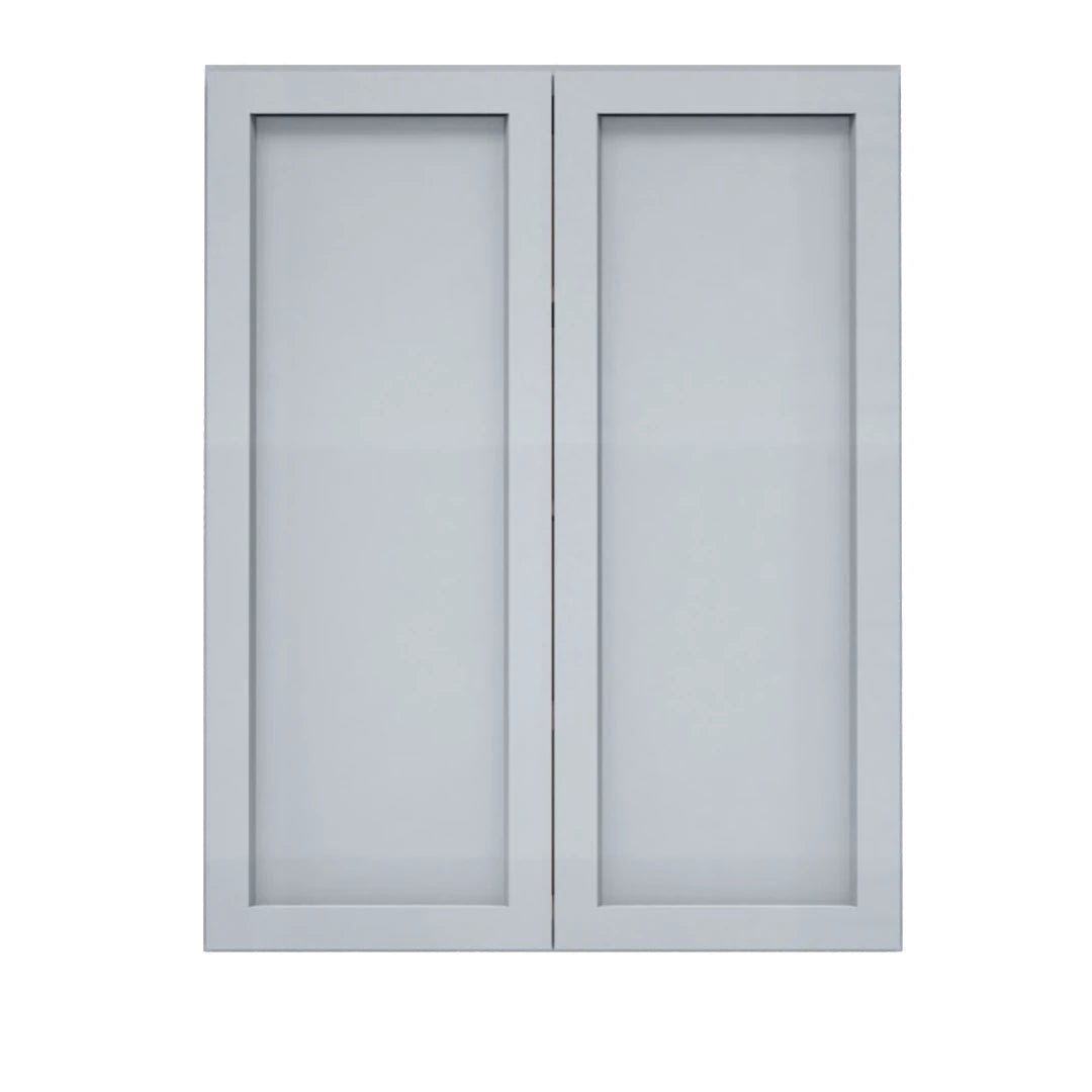 Clearance Gray Shaker Wall Cabinets 42" Tall - Double Door
