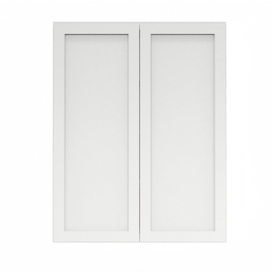 Clearance White Shaker Wall Cabinets 42" Tall - Double Door
