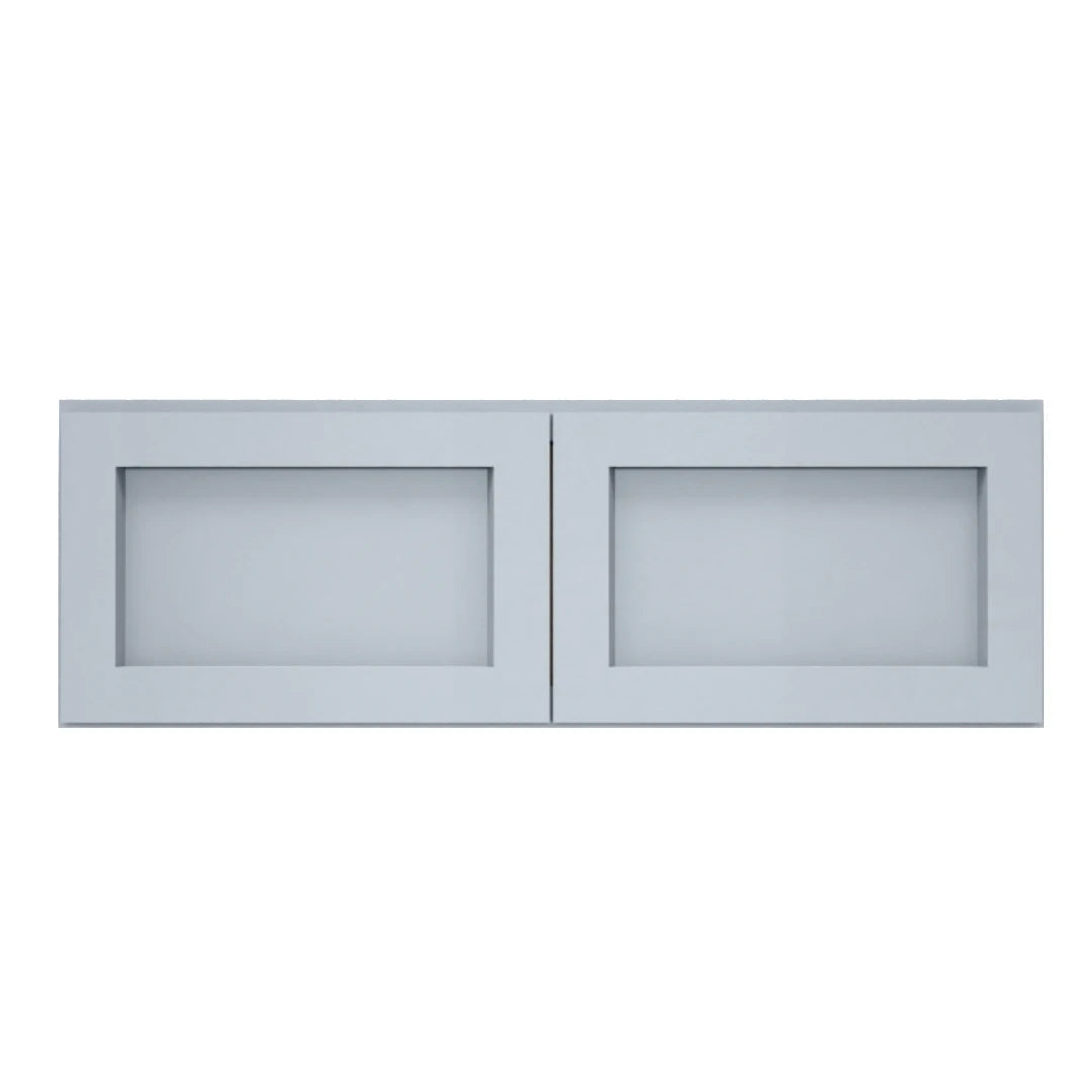 Clearance Gray Shaker Wall Bridge Cabinets - 12" Deep