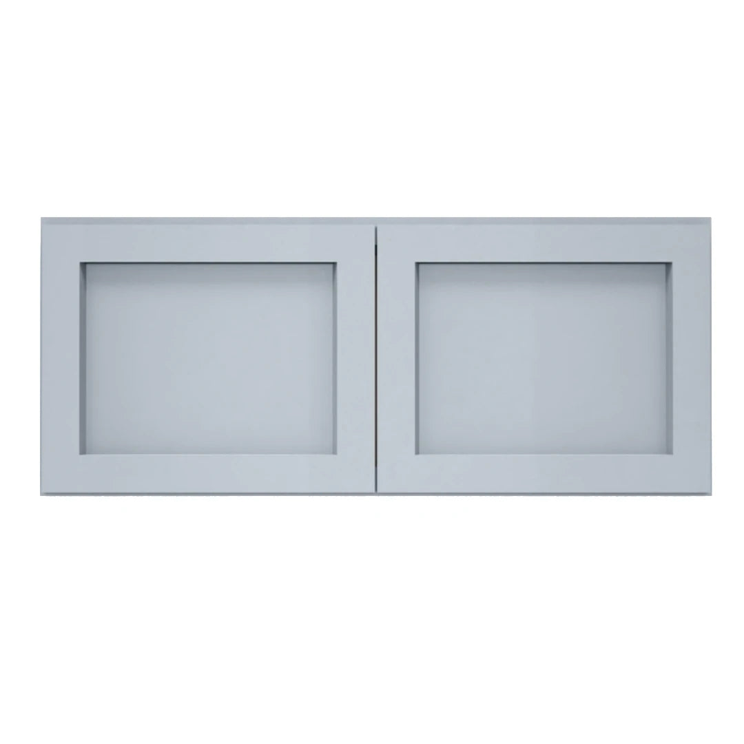 Clearance Gray Shaker Wall Bridge Cabinets - 12" Deep