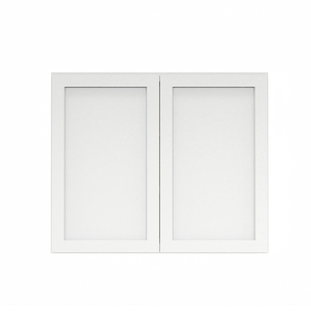 Clearance White Shaker Wall Cabinets 30" Tall - Double Door