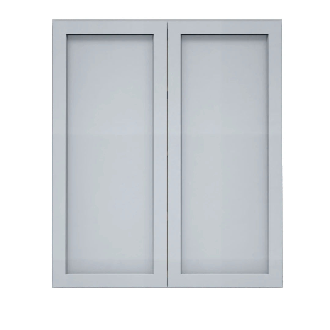 Clearance Gray Shaker Wall Cabinets 42" Tall - Double Door