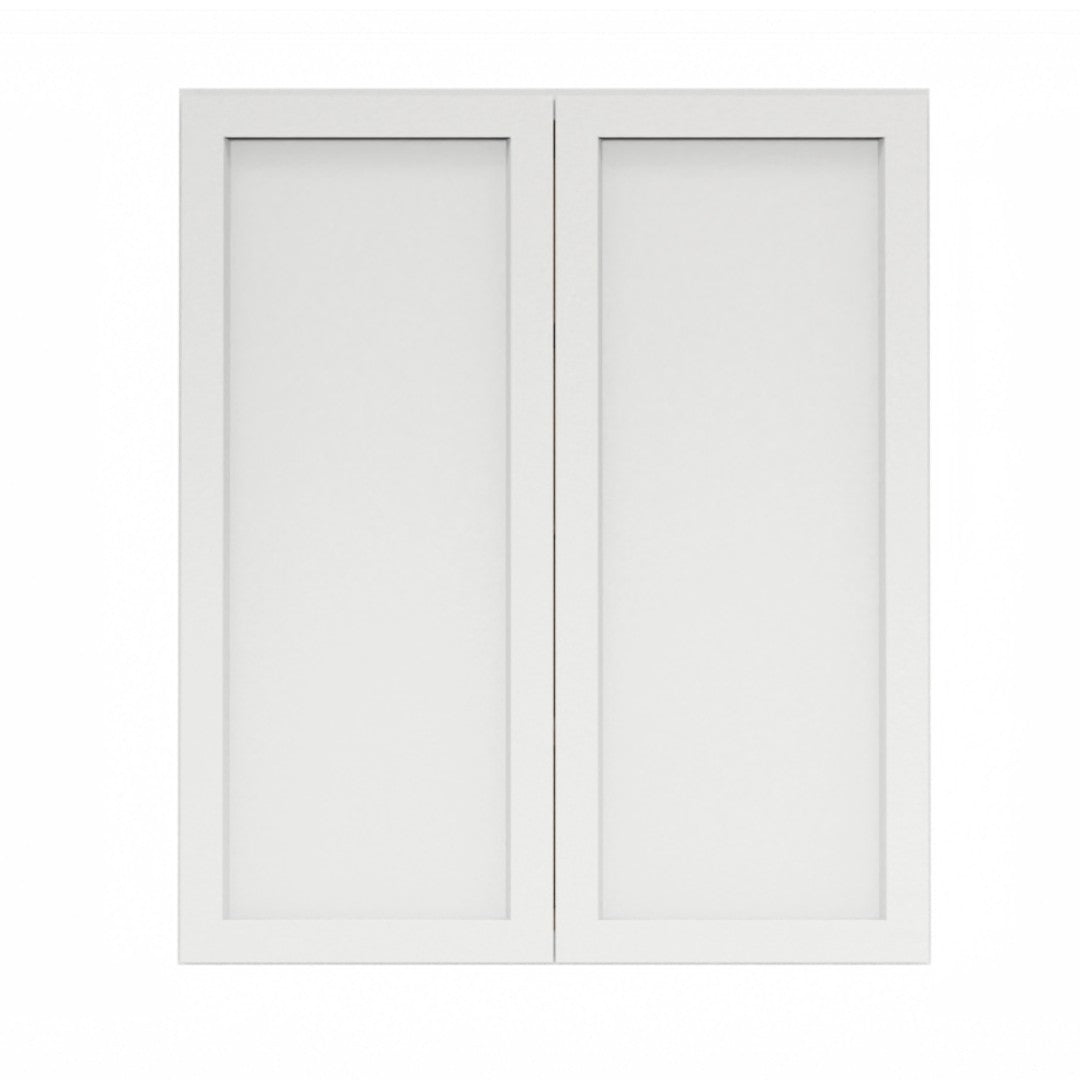 Clearance White Shaker Wall Cabinets 42" Tall - Double Door