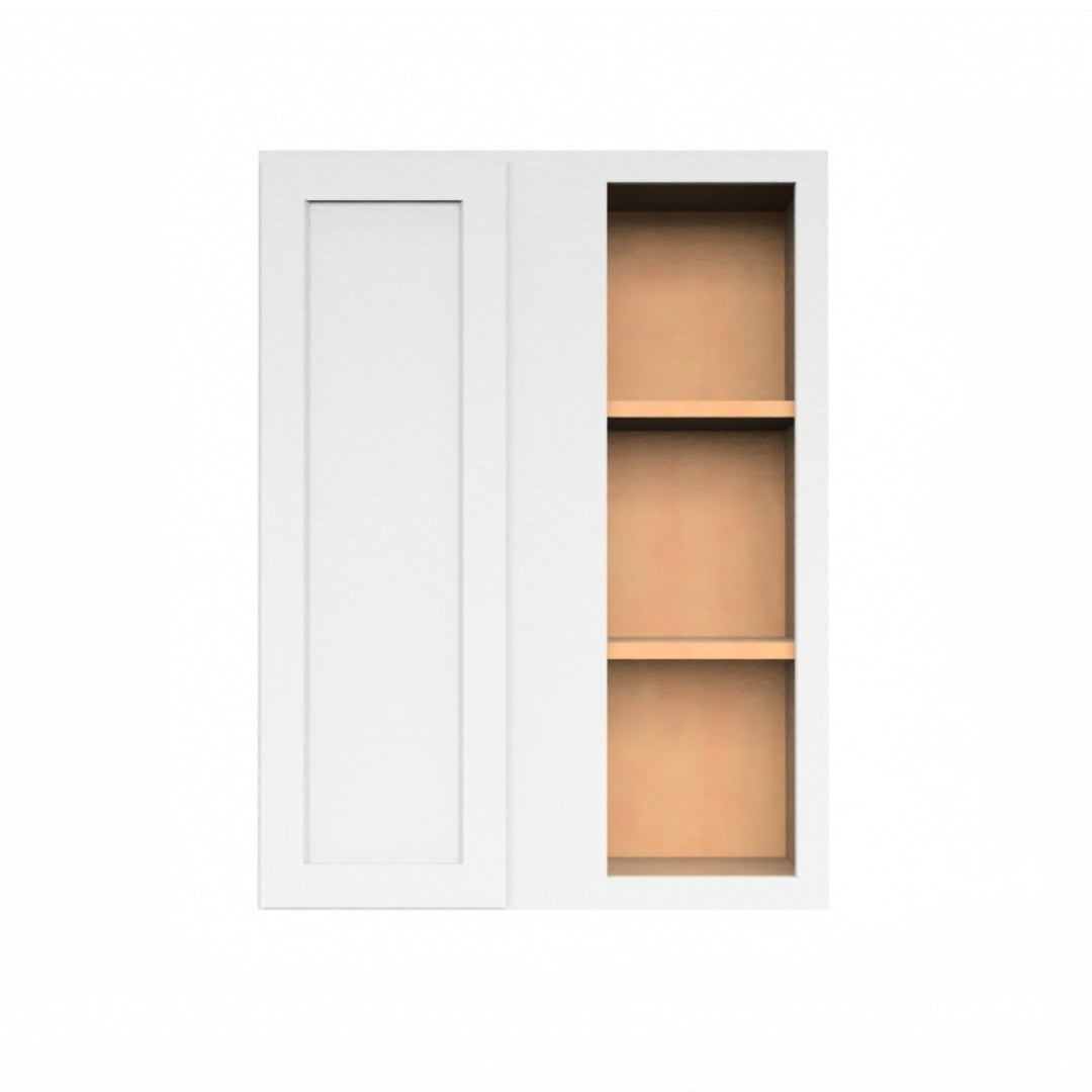 Clearance White Shaker Wall Blind Corner Cabinet 36" Tall