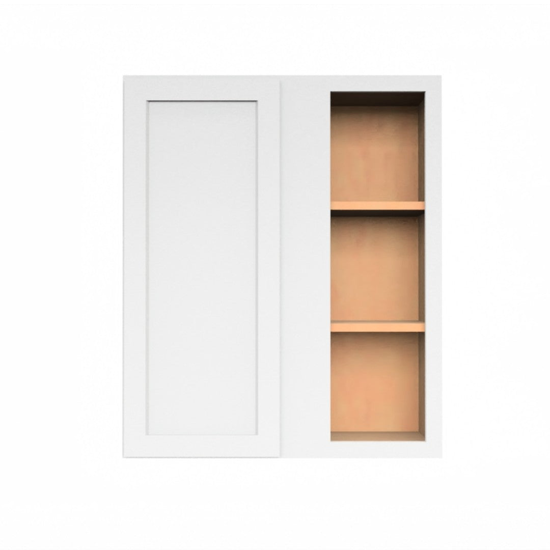 Clearance White Shaker Wall Blind Corner Cabinet 36" Tall