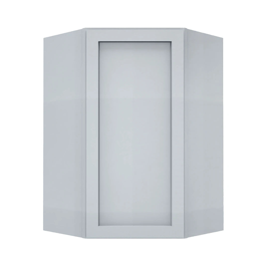 Clearance Gray Shaker Wall Diagonal Corner Cabinet