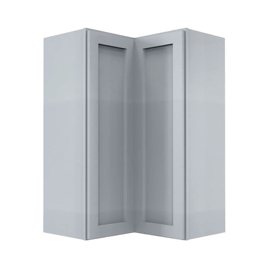 Clearance Gray Shaker Wall Pie Cut Corner Cabinet (Easy Reach)
