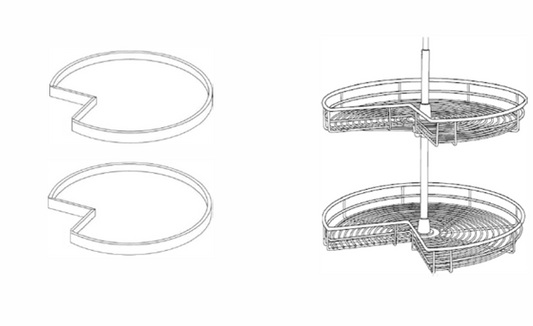 Golden Birch Shaker Base Corner Easy Reach Cabinet 33"-36"