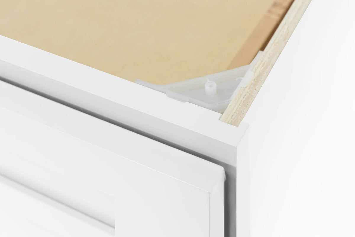 White Shaker Corner Sink Base Cabinet 36"