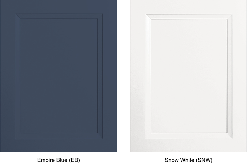 blue and white elegant modern shaker cabinets doors