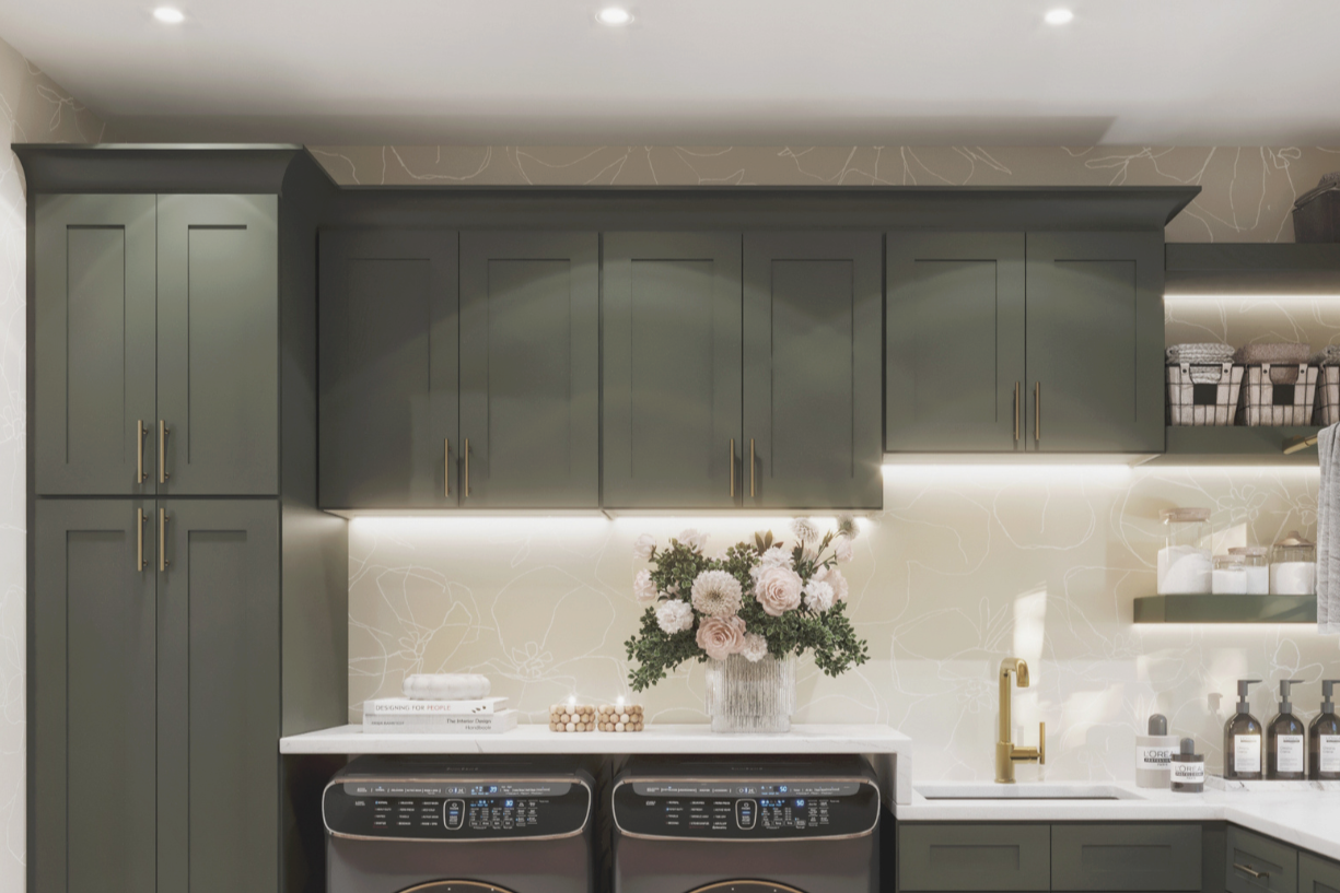 Forest Green Shaker Cabinets