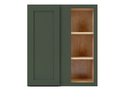 Forest Green Shaker Wall Blind Corner Cabinet 36" Tall