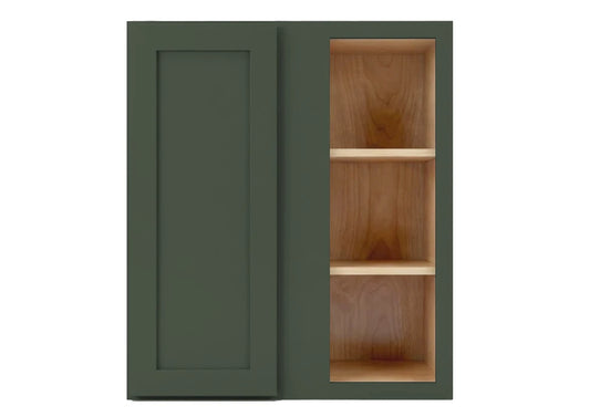 Forest Green Shaker Wall Blind Corner Cabinet 42" Tall