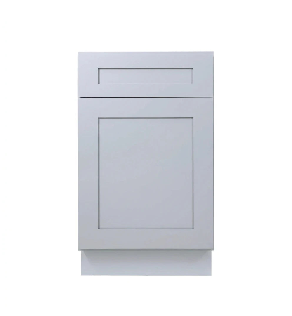 Gray Shaker Base Wastebasket Cabinet 18"W