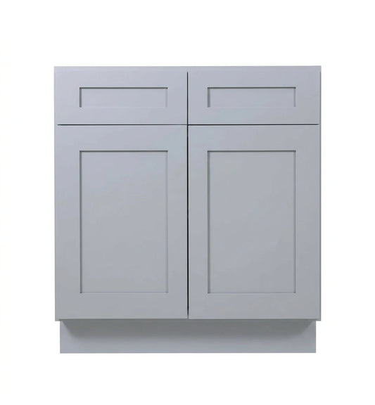 Gray Shaker Base cabinet - Two doors / Two drawers