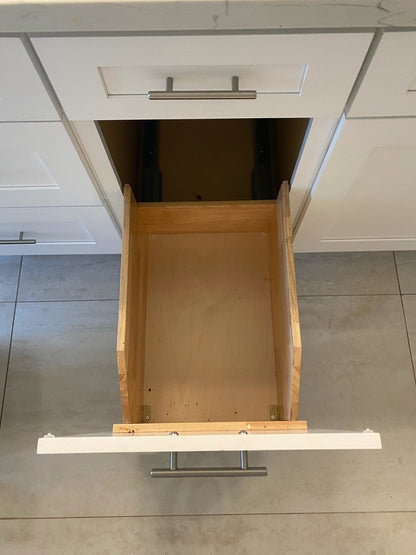 Espresso Shaker Base Wastebasket Cabinet 18"