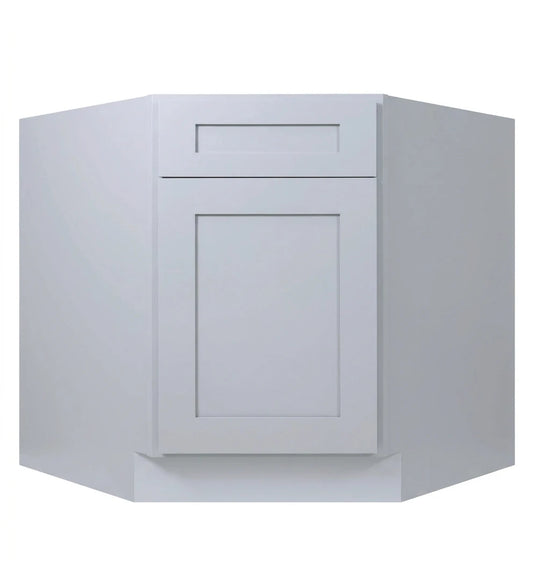 Gray Shaker Corner Sink Base Cabinet 36"