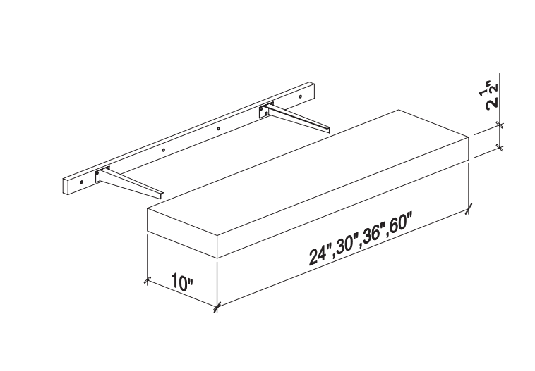 Floating Open Shelf