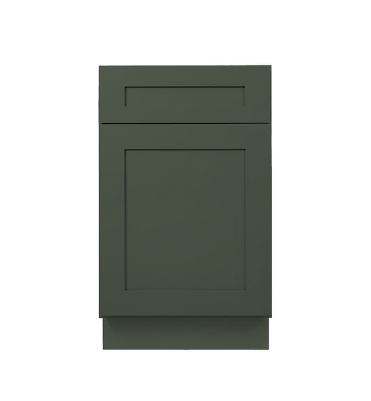Forest Green Shaker Base Cabinets - One door / One drawer