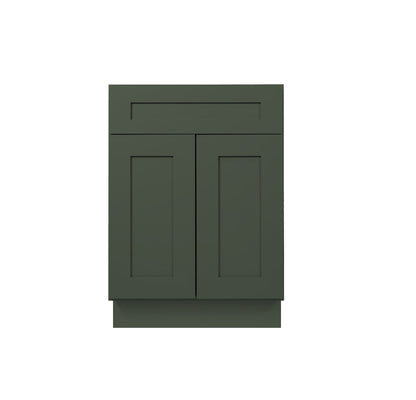 Forest Green Shaker Vanity Sink Base Cabinet 24" - 36"