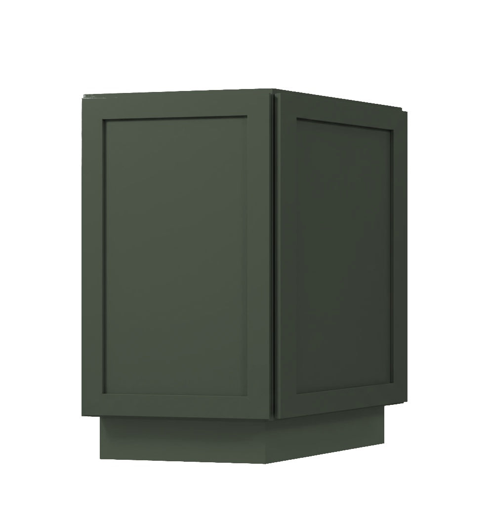 Forest Green Shaker Base End Cabinet 24"