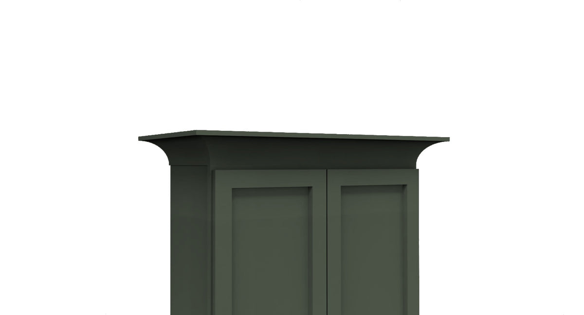 Forest Green Shaker Cove Crown Molding