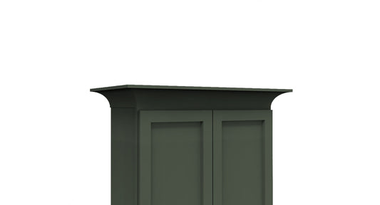 Forest Green Shaker Cove Crown Molding