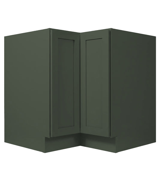 Forest Green Shaker Base Corner Easy Reach Cabinet