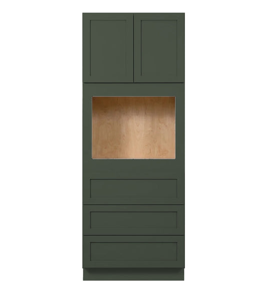 Forest Green Shaker Tall Oven Cabinet