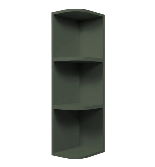 Forest Green Shaker Wall Open Shelves Cabinet