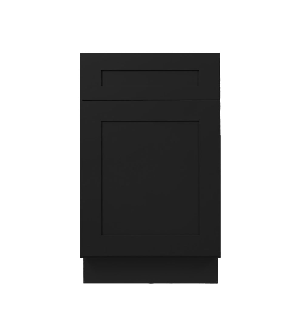 Iron Black Shaker Base Cabinets - One door / One drawer