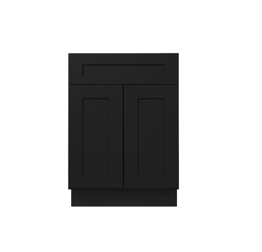 Iron Black Shaker Sink Base cabinets 27" - 42"