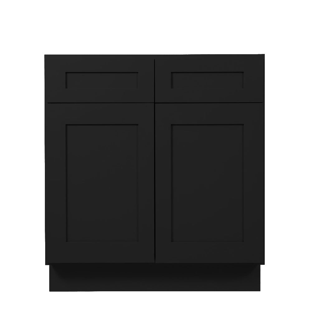 Iron Black Shaker Sink Base cabinets 27" - 42"