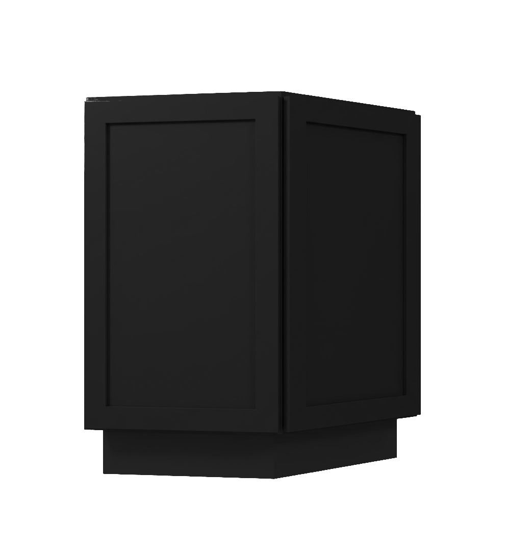 Iron Black Shaker Base End Cabinet 24"