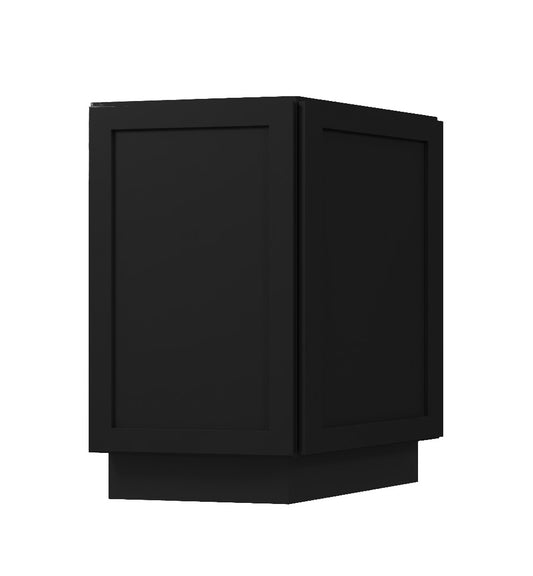 Iron Black Shaker Base End Cabinet 24"