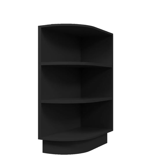 Iron Black Shaker Base End Shelf Cabinet 12"