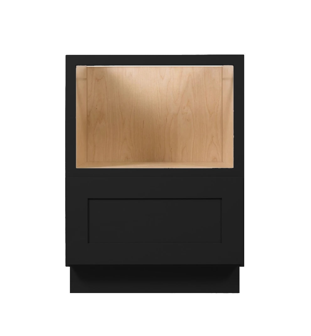 Iron Black Shaker Base Microwave Cabinet 30"-33"