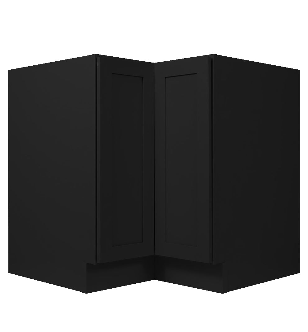Iron Black Shaker Base Corner Easy Reach Cabinet