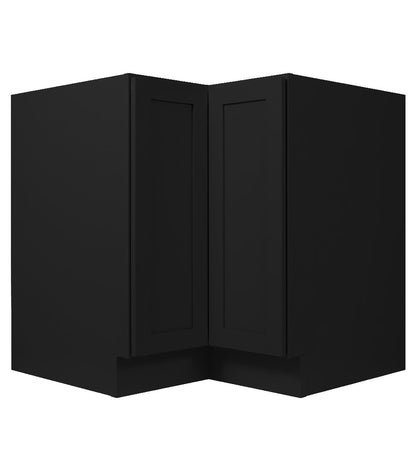 Iron Black Shaker Base Corner Easy Reach Cabinet