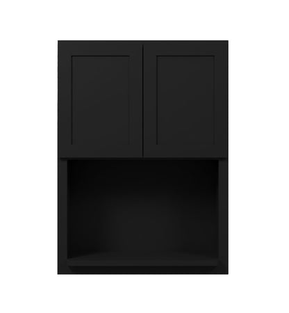 Iron Black Shaker Microwave Wall Open Shelf Cabinet